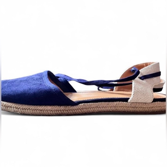 J.Crew Blue Suede Lace-Up Espadrille Flats | Size 8 - Picture 6 of 6